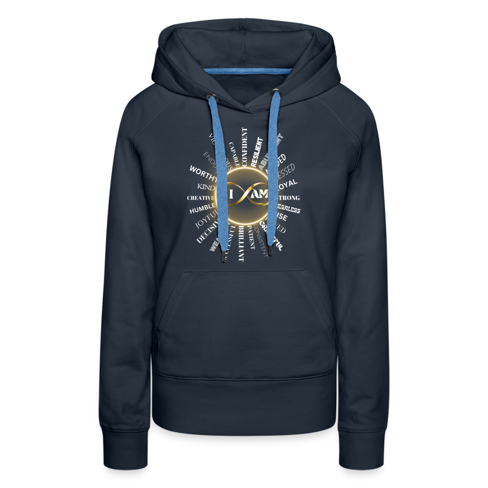 I AM Women’s Premium Hoodie - navy