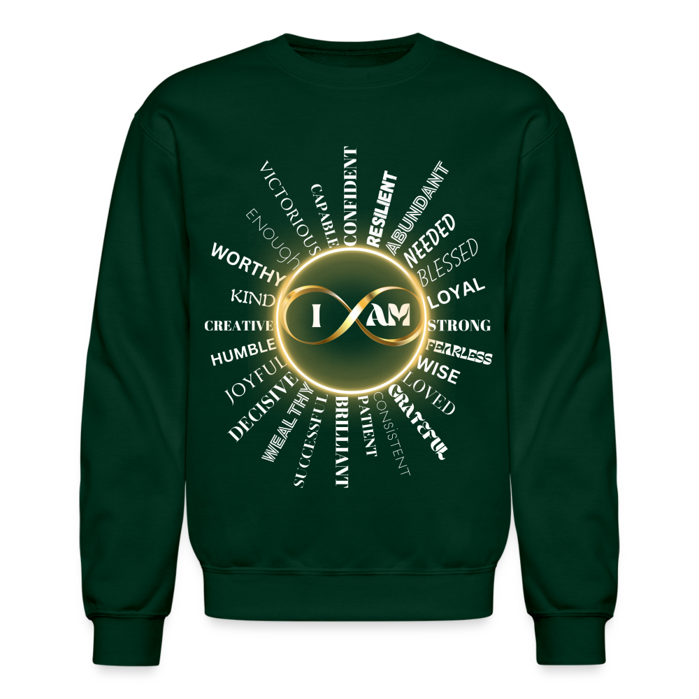 I AM Unisex Crewneck Sweatshirt - forest green